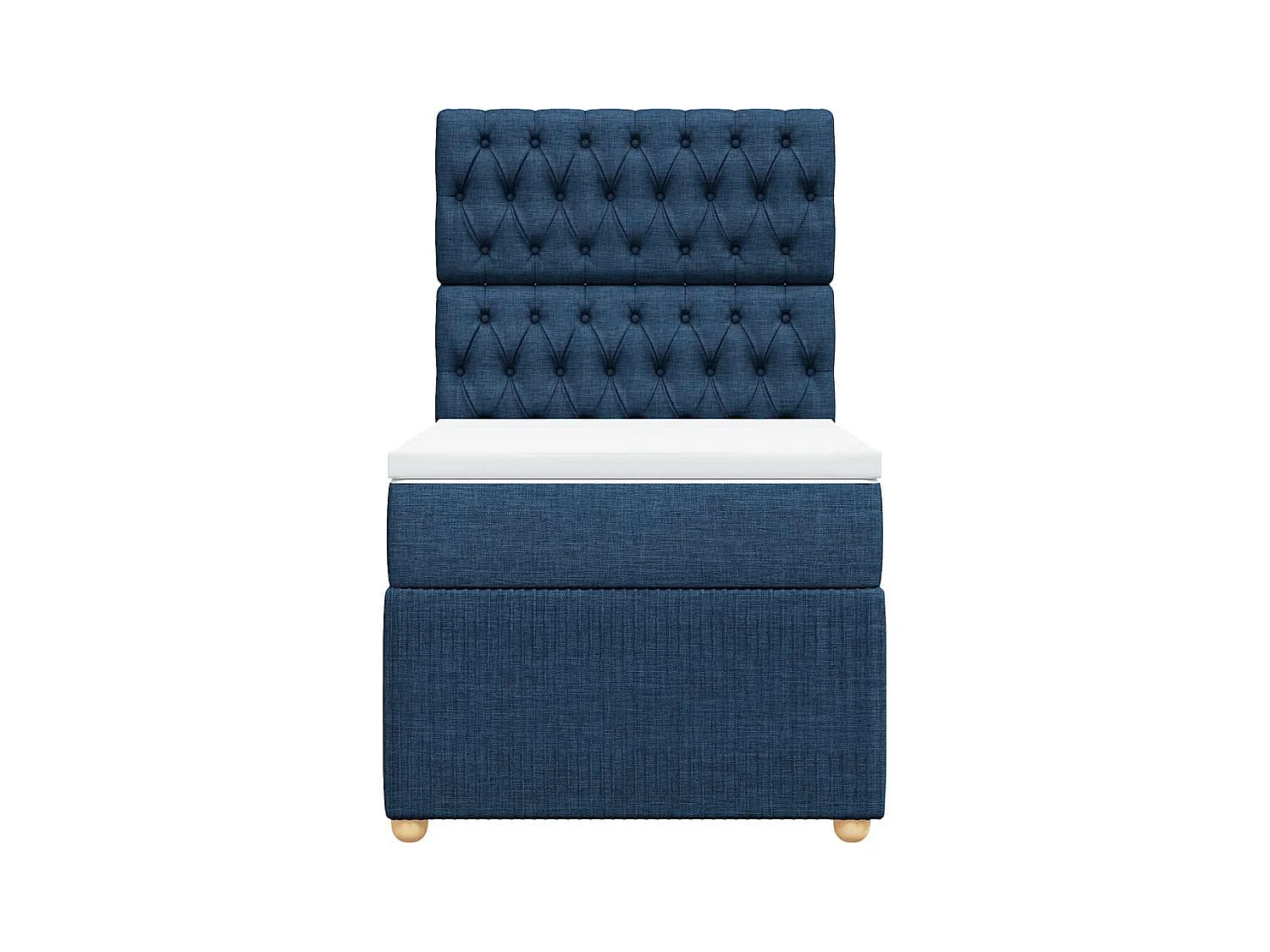 Boxspringbett mit Matratze Blau 90x200 cm Stoff