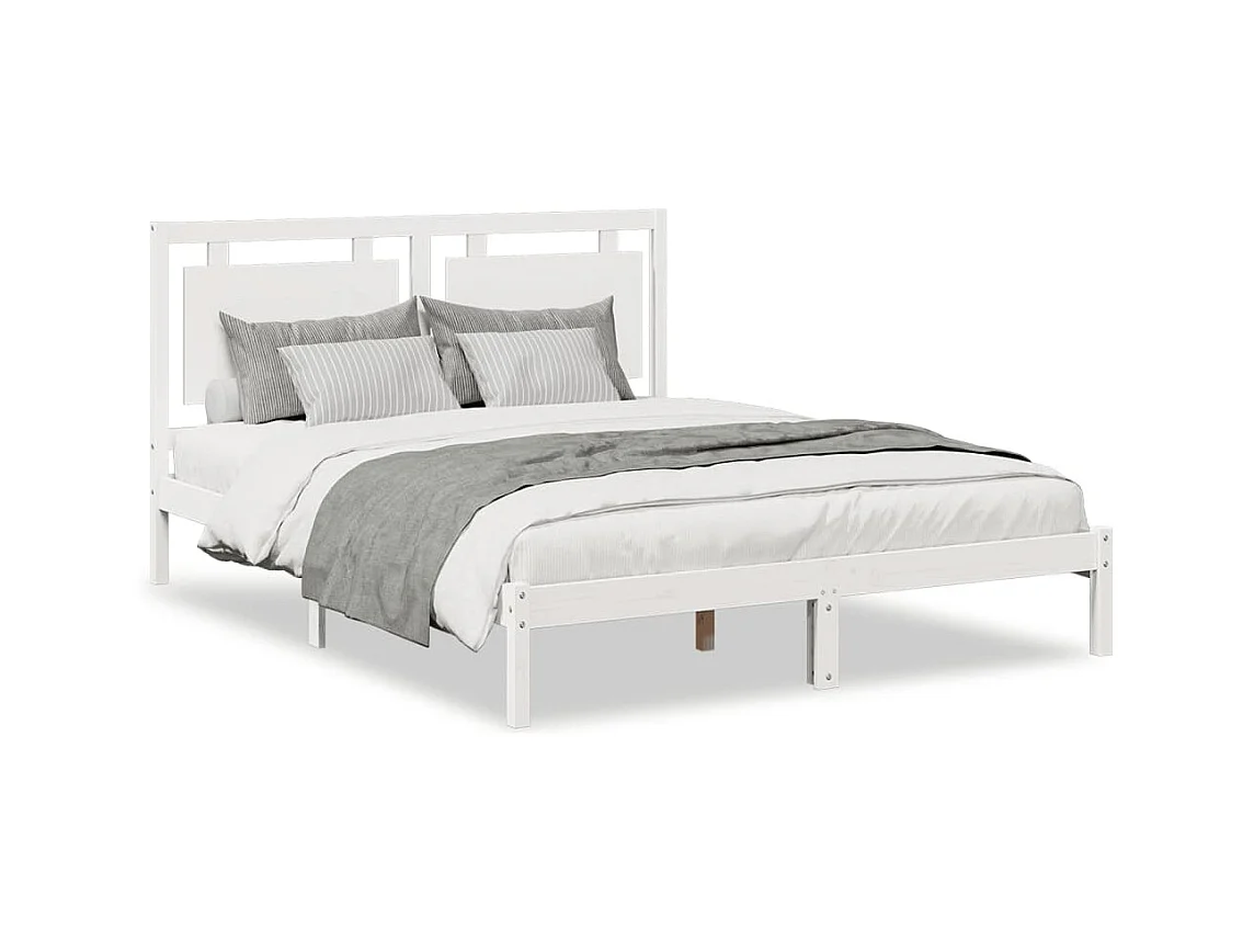 Cadre de lit extra long sans matelas 160x210 cm bois massif