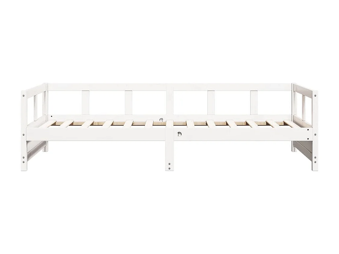 Lit de jour sans matelas blanc 90x200 cm bois de pin massif