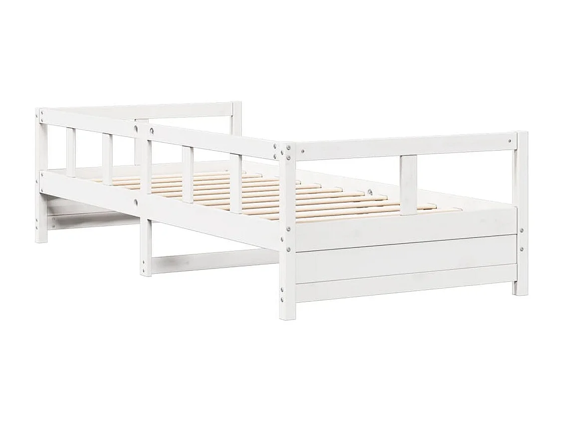 Lit de jour sans matelas blanc 90x200 cm bois de pin massif