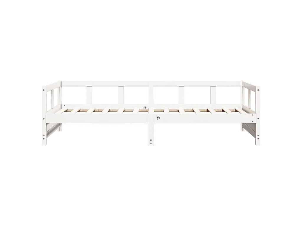 Dormeuse senza Materasso Bianca 90x200 cm Legno Massello Pino