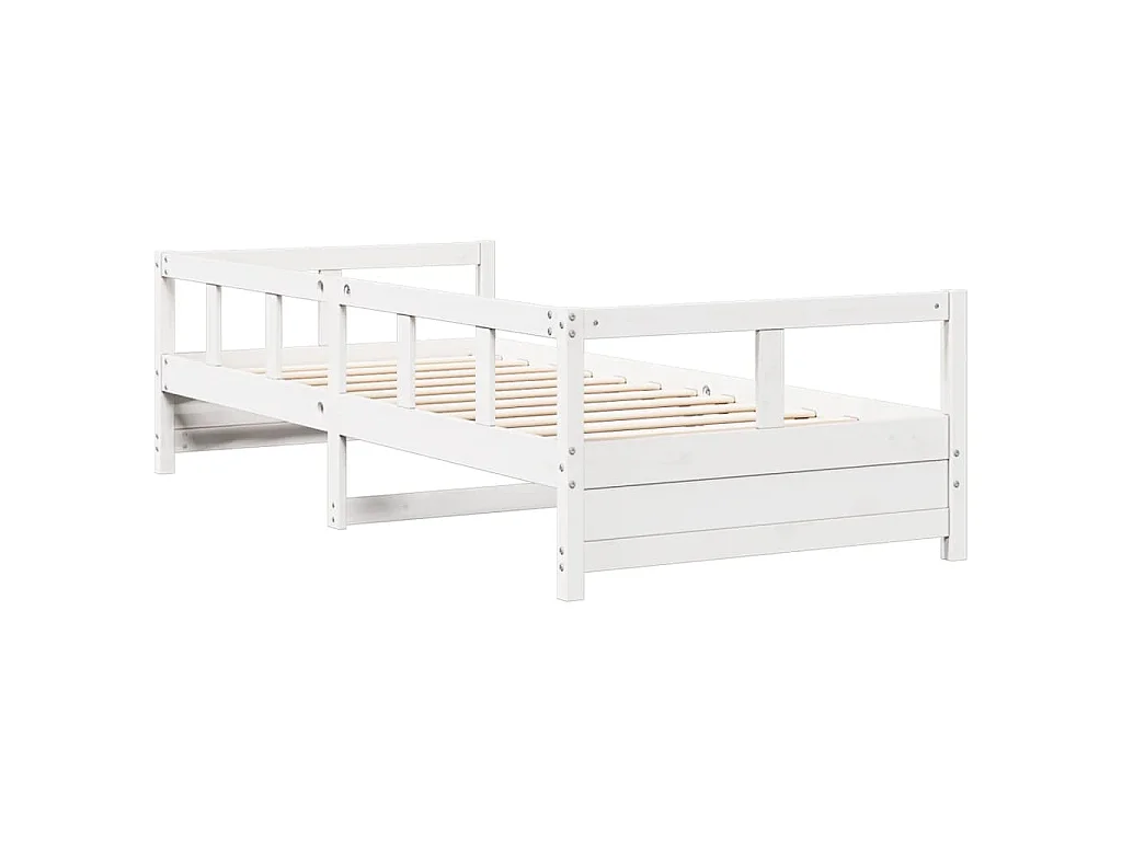 Dormeuse senza Materasso Bianca 90x200 cm Legno Massello Pino
