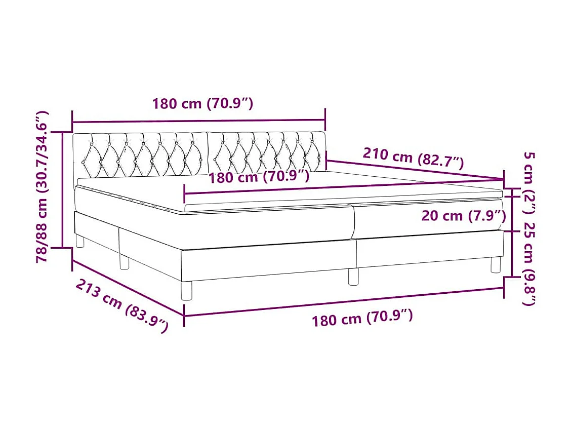 Sommier à lattes de lit avec matelas rose 180x210 cm velours