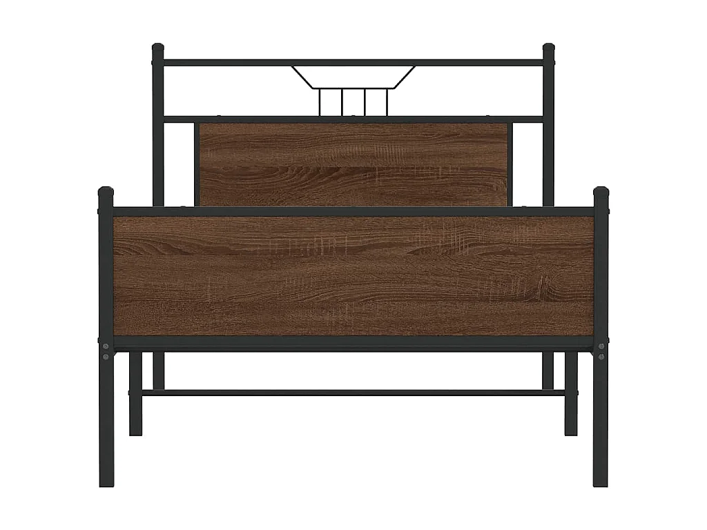 Bedframe zonder matras bewerkt hout bruin eikenkleur 100x200 cm