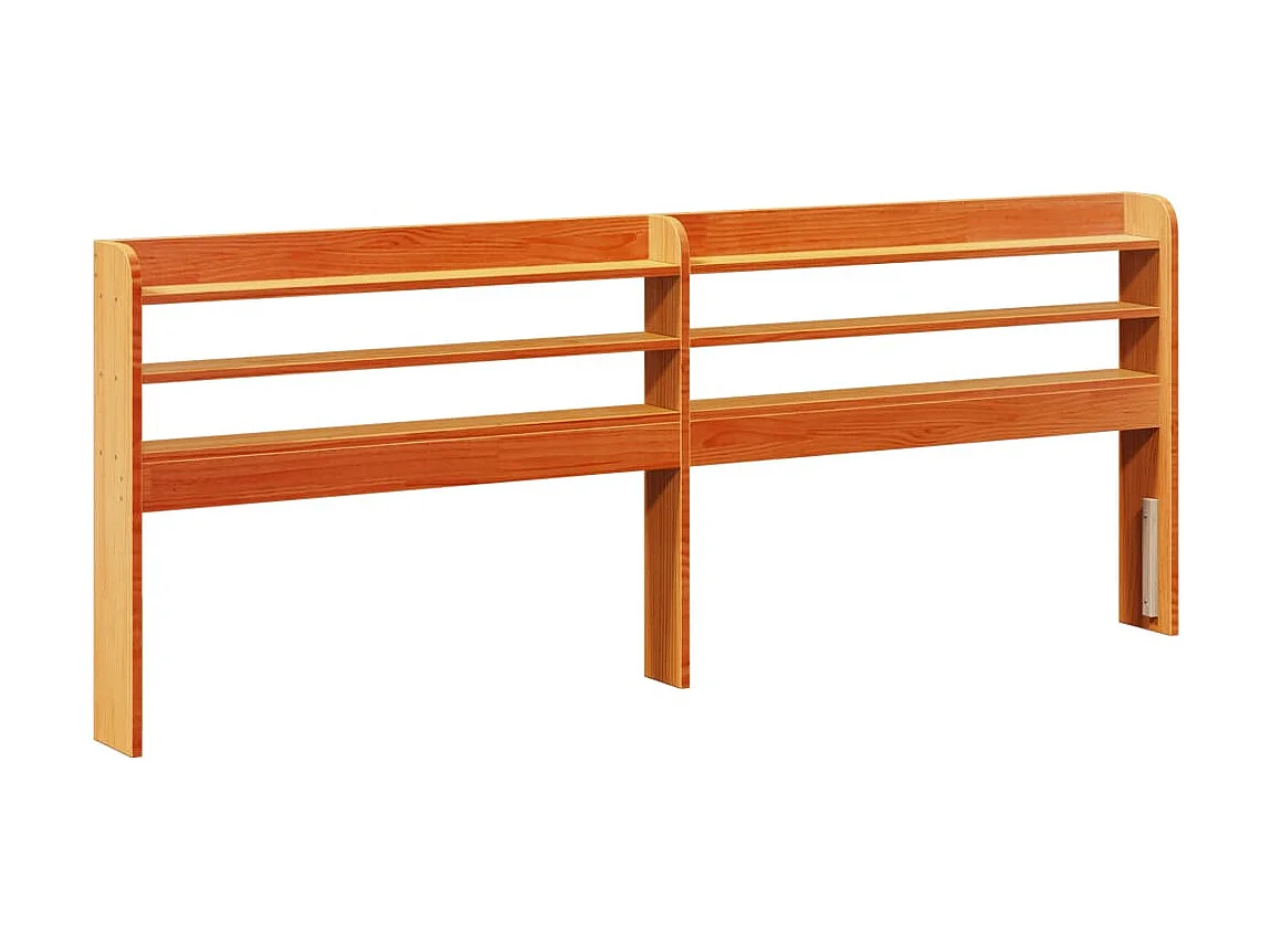 Massivholzbett ohne Matratze Wachsbraun 160x200 Kiefernholz