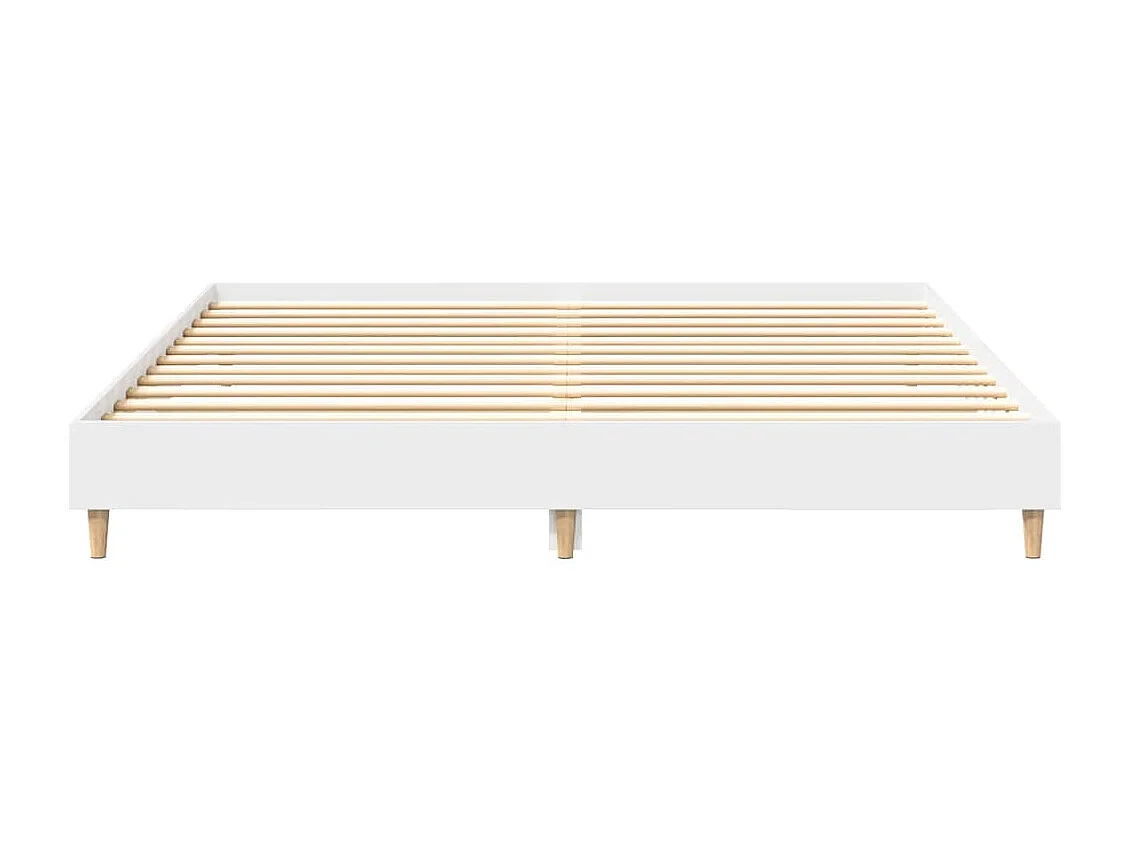 Cadre de lit sans matelas blanc 180x200 cm bois d'ingénierie