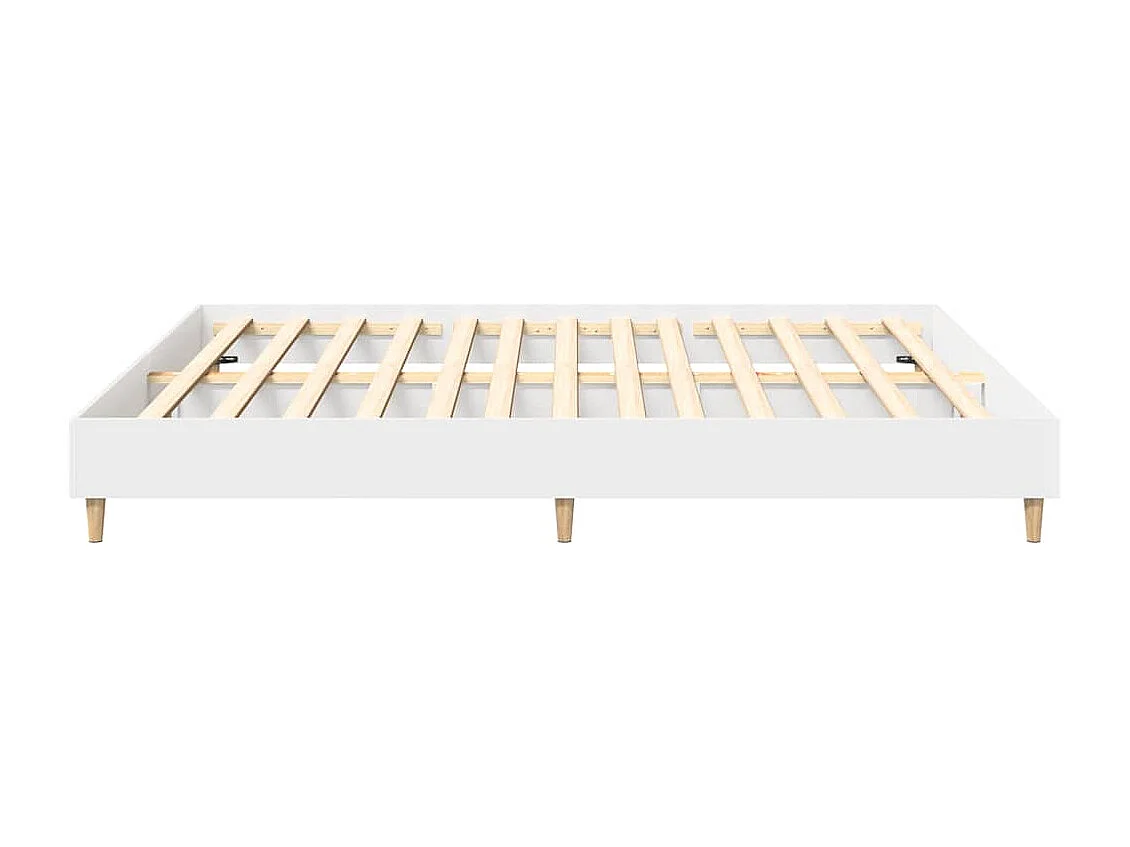 Cadre de lit sans matelas blanc 180x200 cm bois d'ingénierie