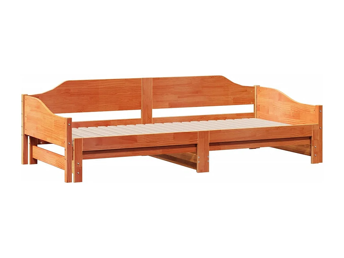 Lit de jour et lit gigogne sans matelas 90x200 cm bois massif