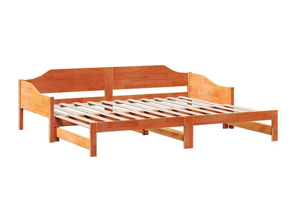 Lit de jour et lit gigogne sans matelas 90x200 cm bois massif