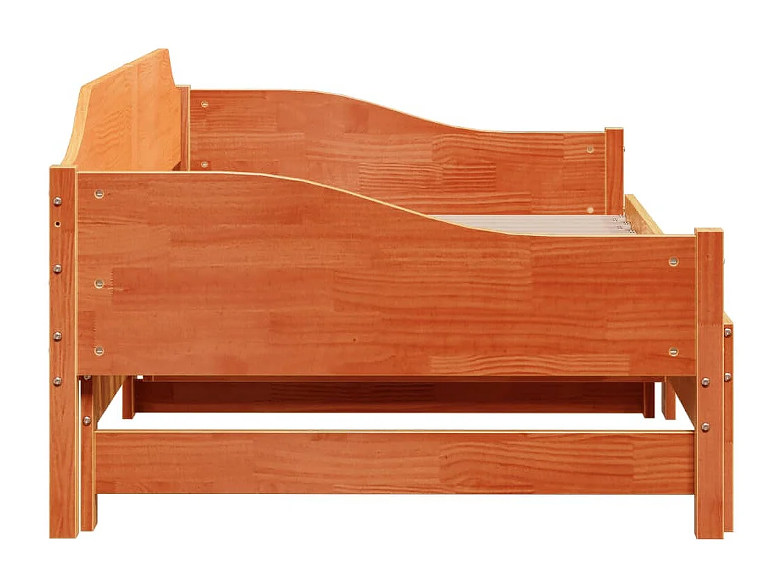 Lit de jour et lit gigogne sans matelas 90x200 cm bois massif