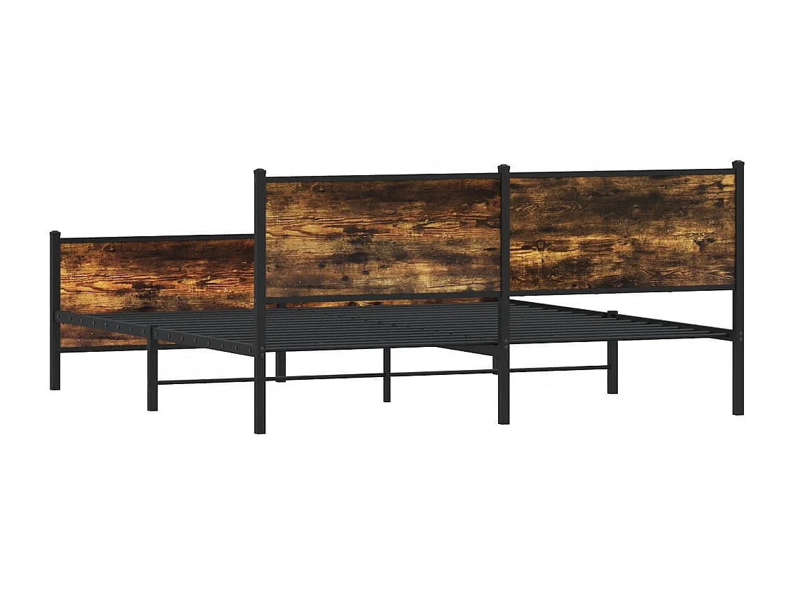 Giroletto senza Materaso in Metallo Rovere Fumo 180x200 cm