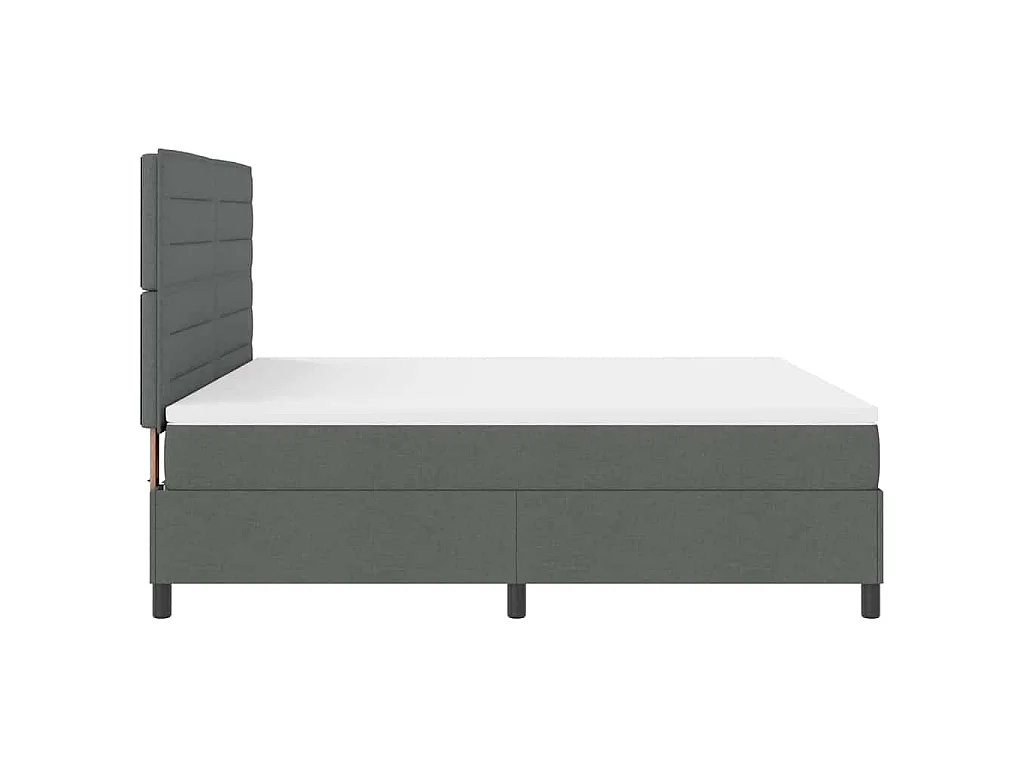 Boxspringbed met matras Donkergrijs 180 x 200 cm Stof