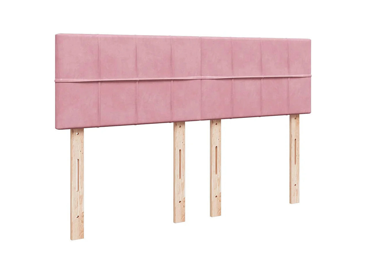 Ottoman-Bett mit Matratze Rosa 140x190 cm Samt