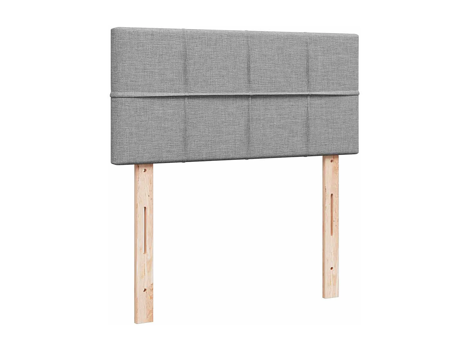 Pouf Letto con Materasso Grigio Chiaro 100x200 cm in Tessuto