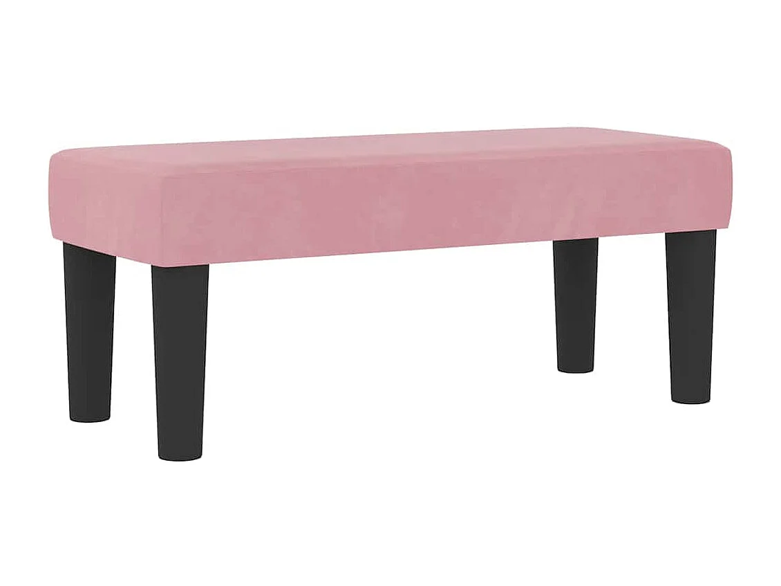 Lit à ressorts avec matelas Rose 90 x 190 cm Velours