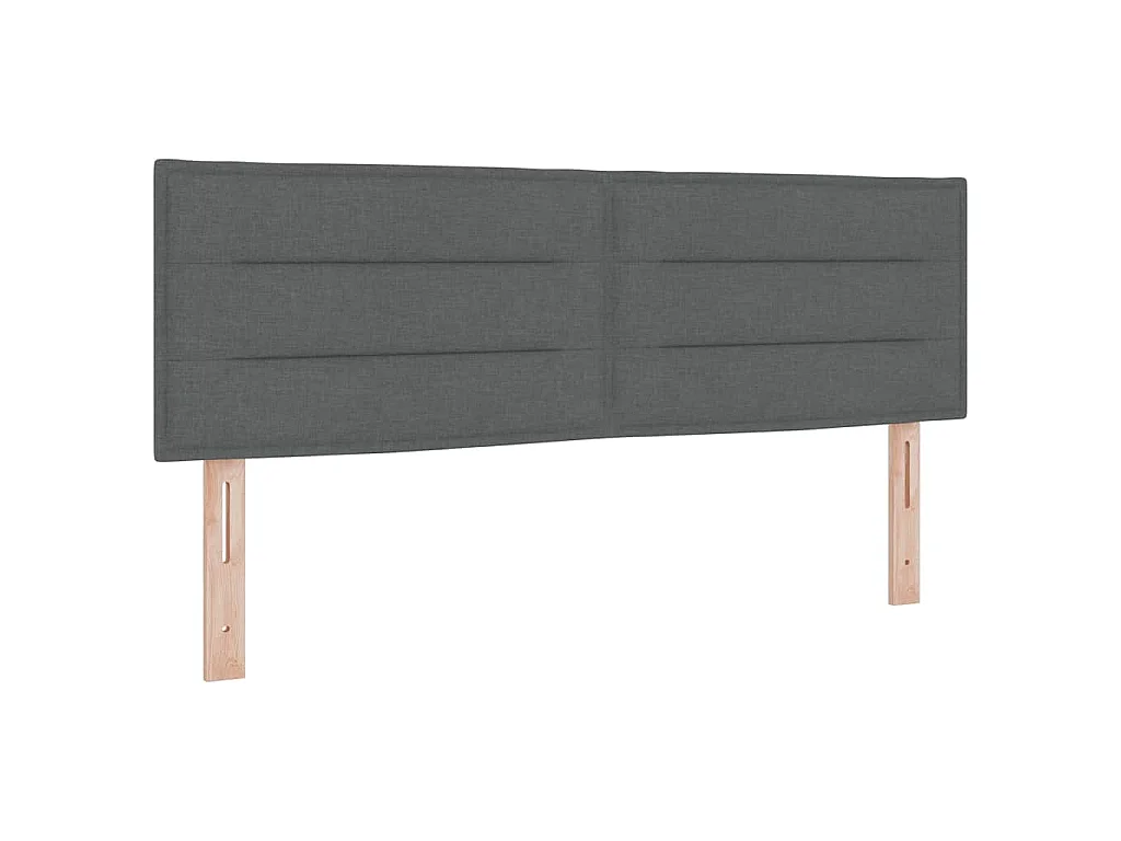 Boxspringbed met kussen Donkergrijs 140 x 200 cm Stof