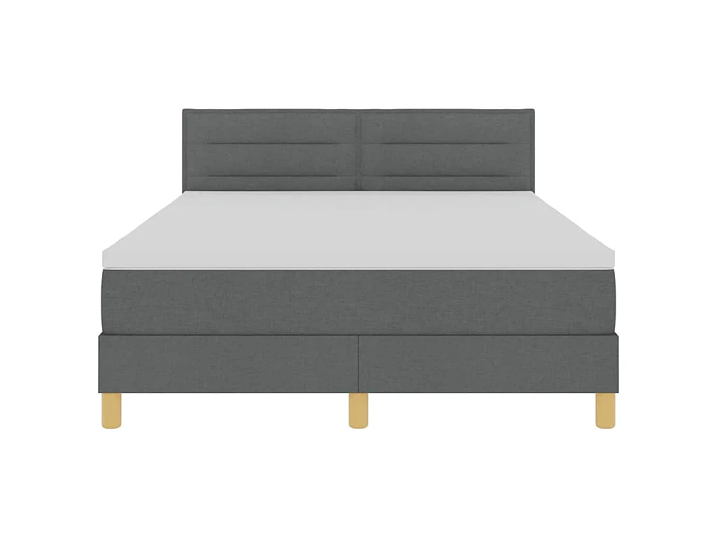 Boxspringbed met kussen Donkergrijs 140 x 200 cm Stof