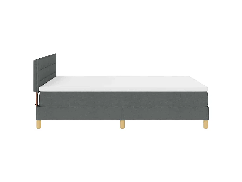 Boxspringbed met kussen Donkergrijs 140 x 200 cm Stof