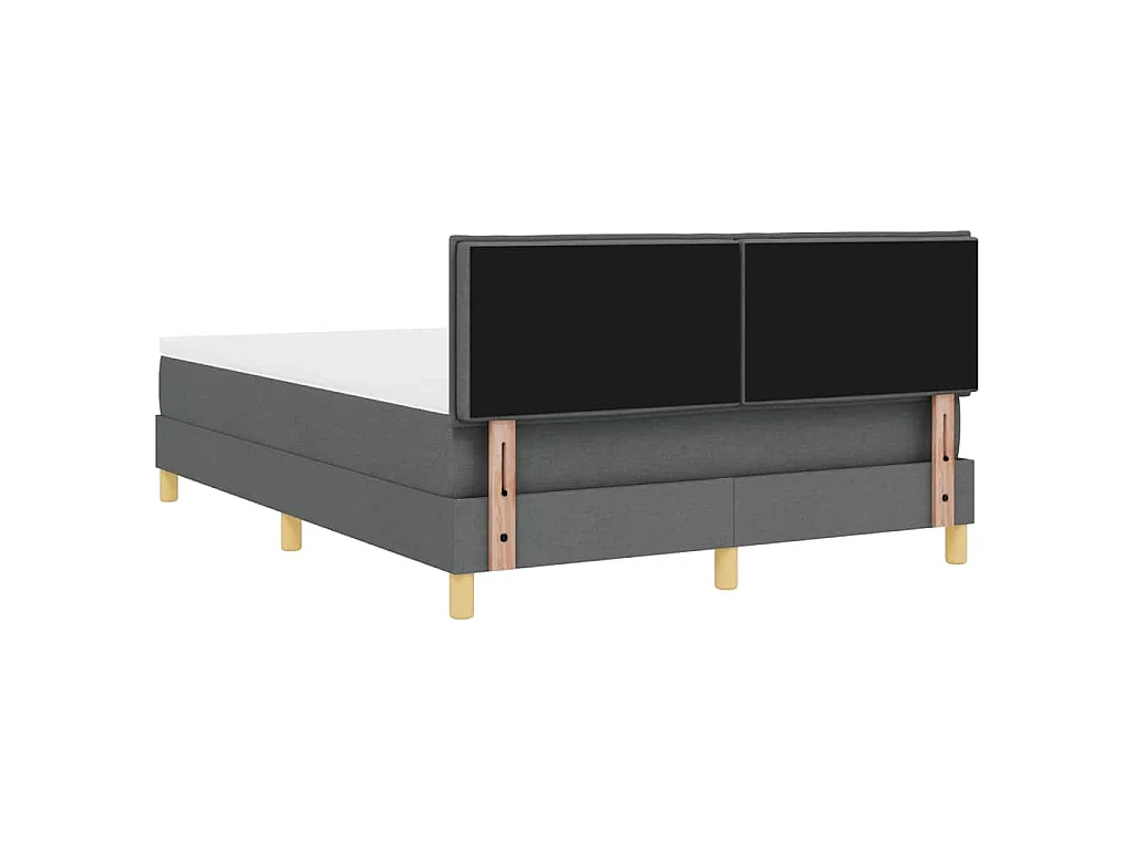 Boxspringbed met kussen Donkergrijs 140 x 200 cm Stof