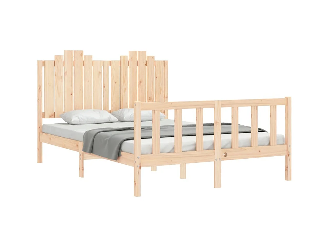 Massivholzbett ohne Matratze 140x190 cm Kiefernholz