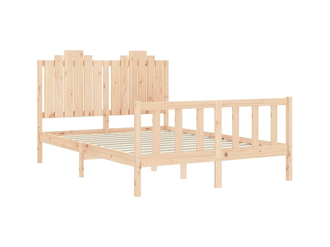 Massivholzbett ohne Matratze 140x190 cm Kiefernholz