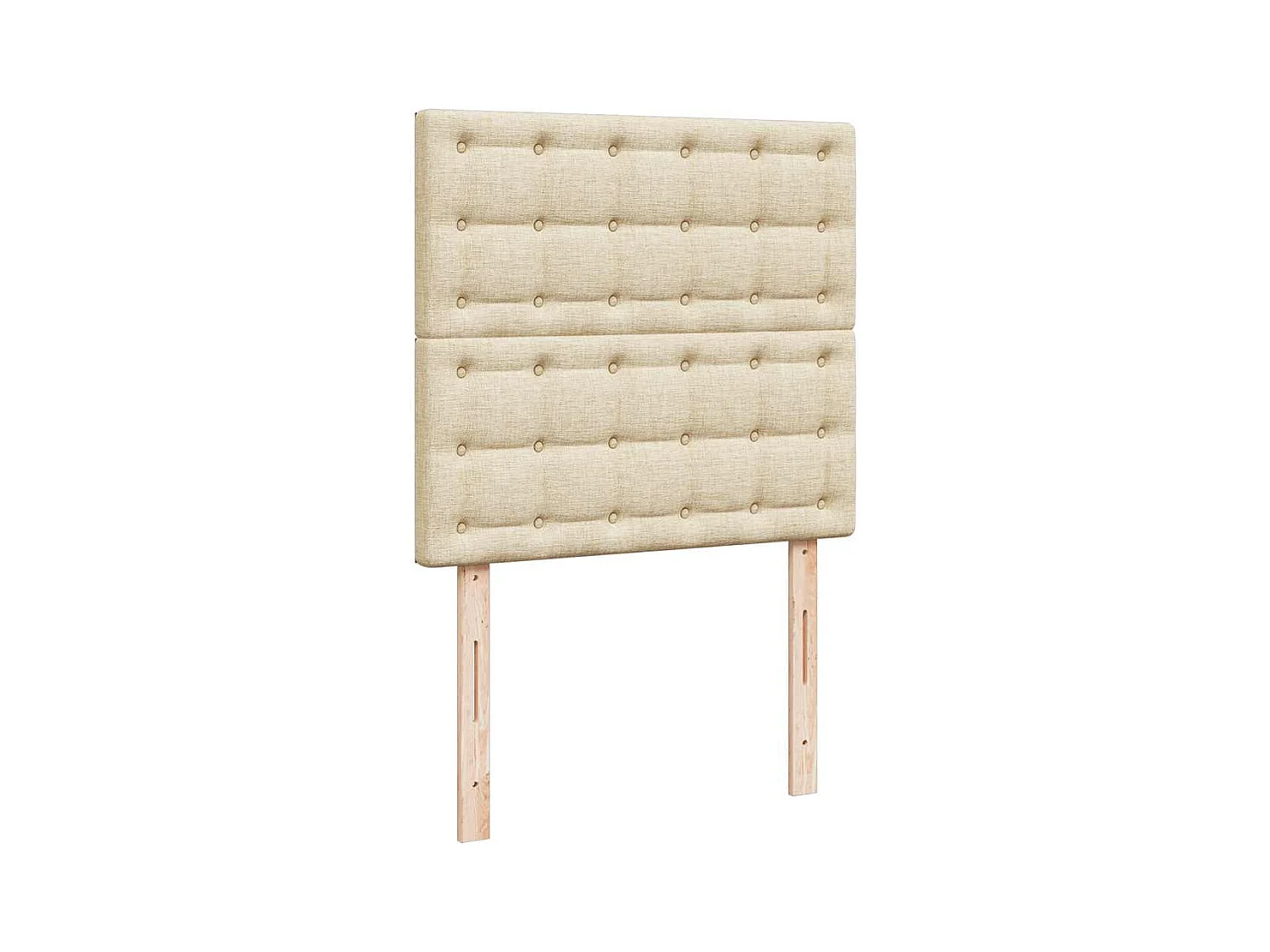Boxspringbett mit Matratze Creme 90x200 cm Stoff