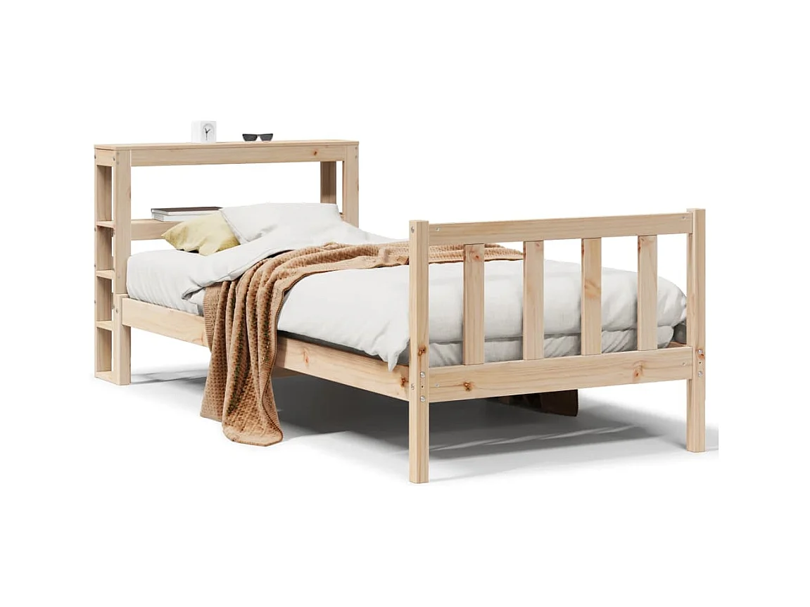 Cadre de lit sans matelas 90x200 cm bois de pin massif
