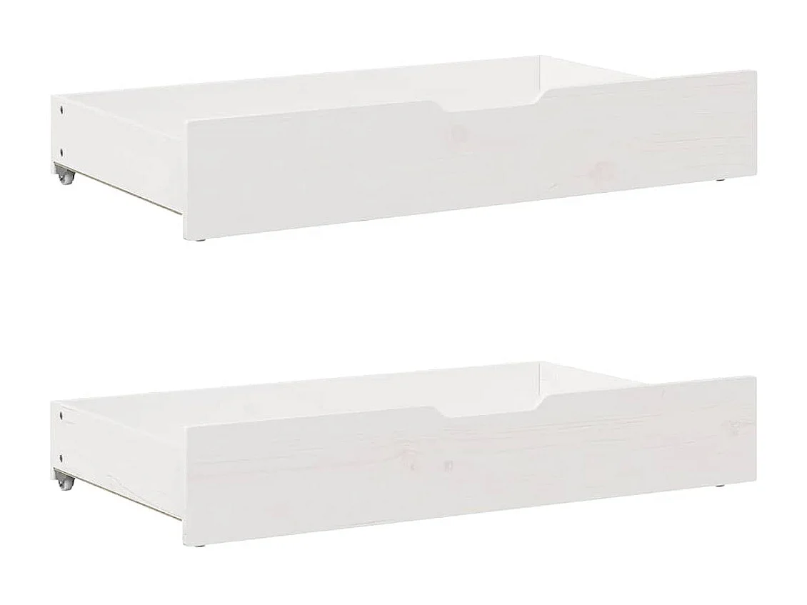 Bedframe met lades massief grenenhout wit 100x200 cm