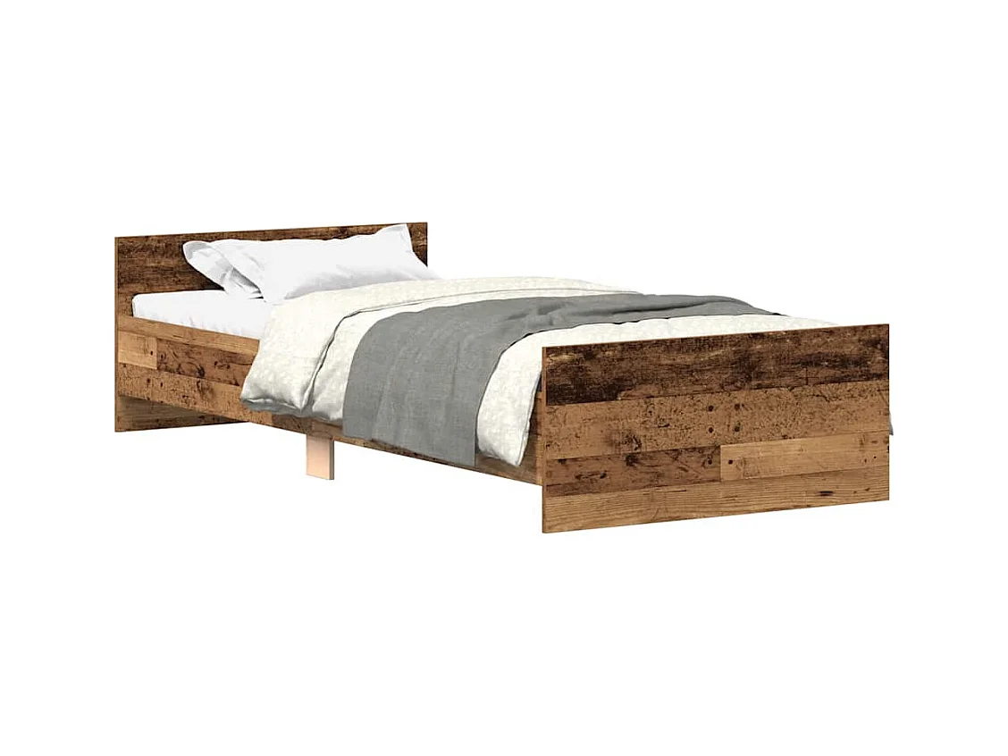 Bettgestell ohne Matratze Altholz-Optik 100x200cm Holzwerkstoff