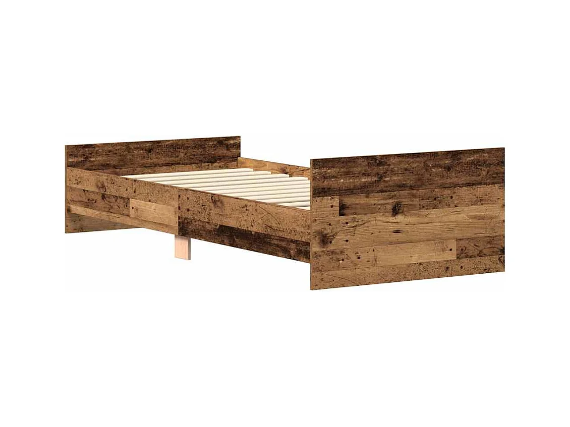 Bettgestell ohne Matratze Altholz-Optik 100x200cm Holzwerkstoff