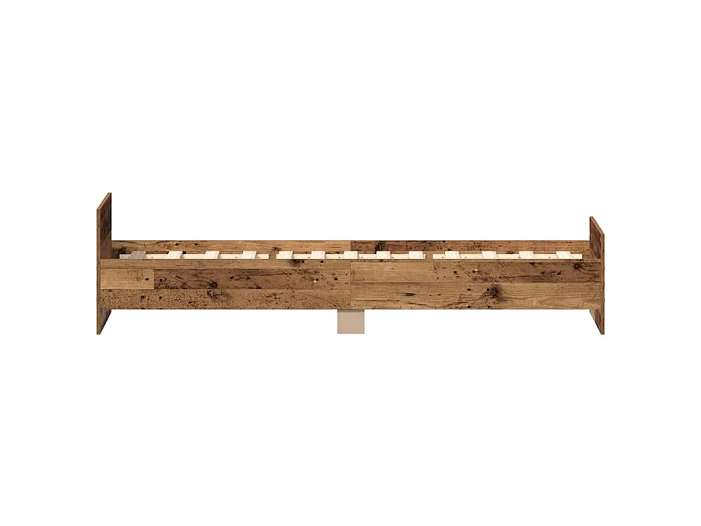 Cadre de lit sans matelas vieux bois 100x200 cm bois ingénierie
