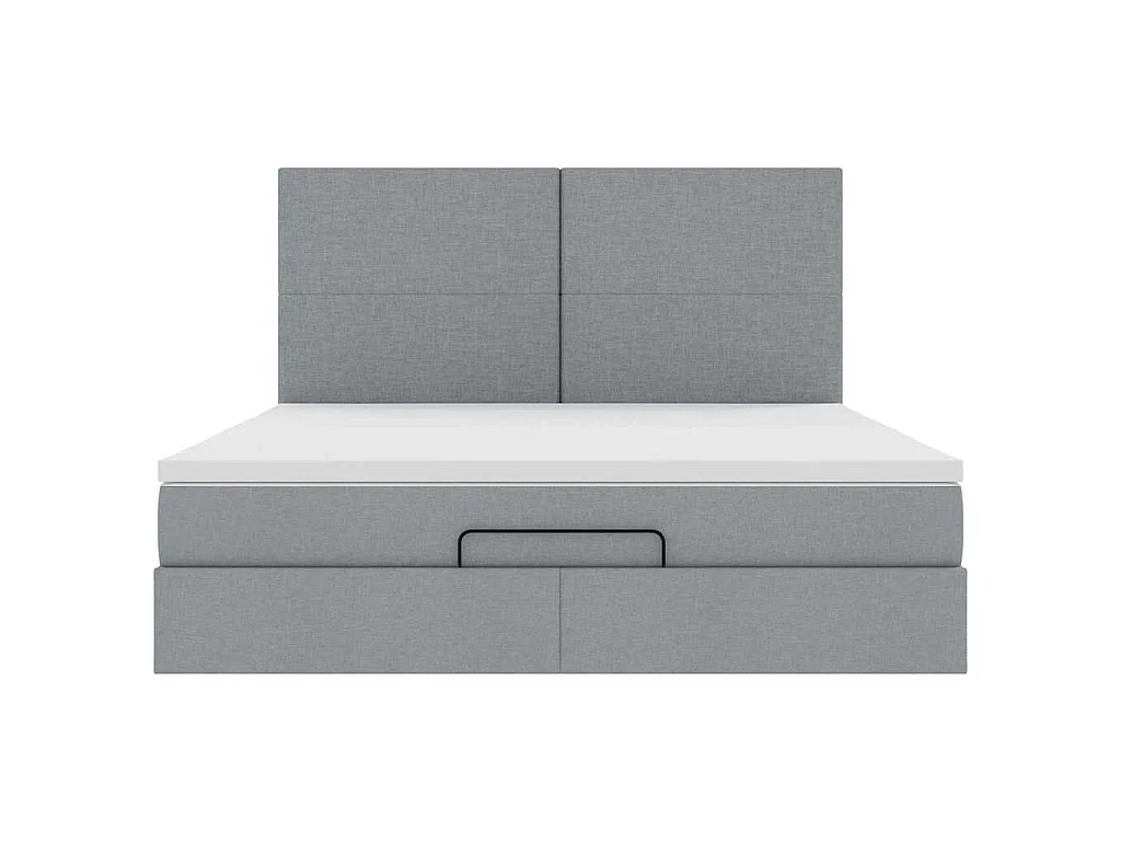 Struttura Letto Pouf con Materasso 160x200 cm in Tessuto