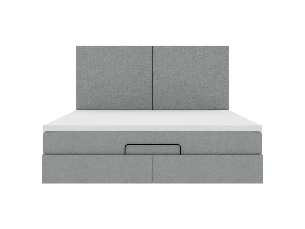 Struttura Letto Pouf con Materasso 160x200 cm in Tessuto