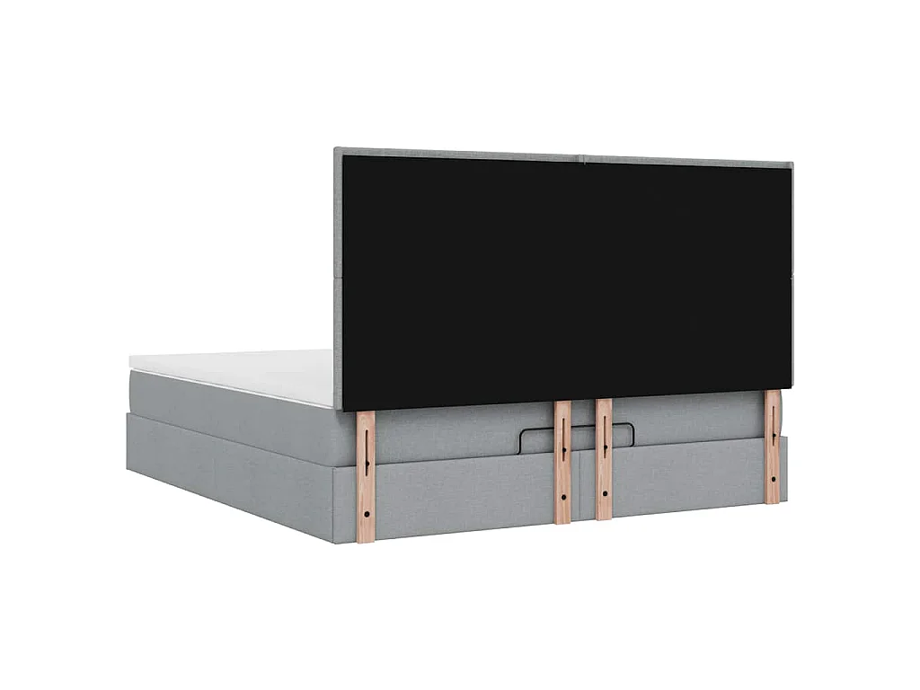 Struttura Letto Pouf con Materasso 160x200 cm in Tessuto