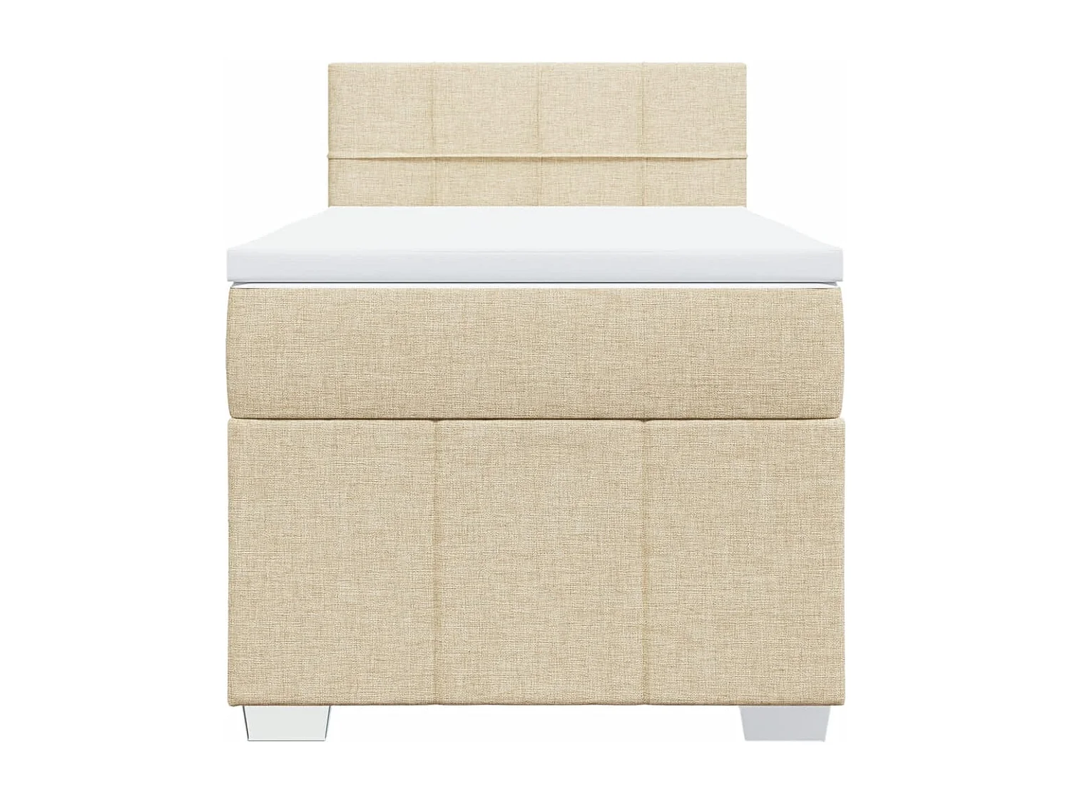 Cama com molas/colchão 90x190 cm tecido cor creme