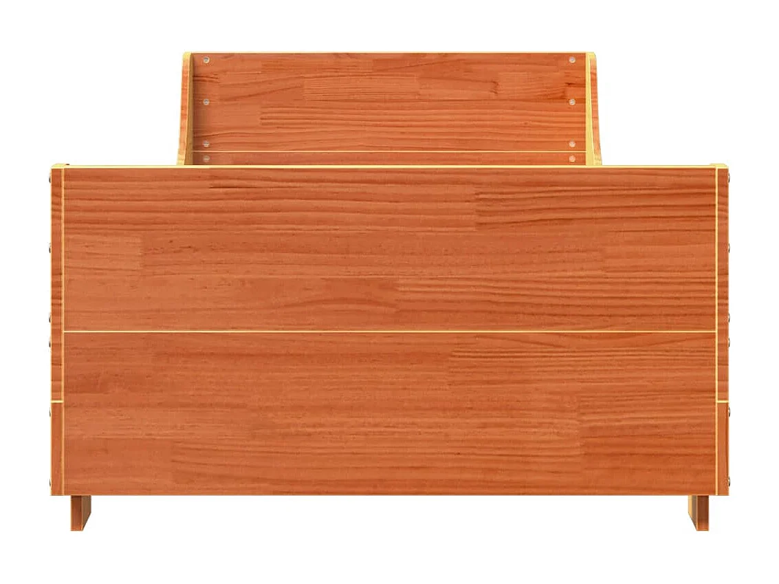 Cadre de lit sans matelas cire marron 90x200 cm bois pin massif