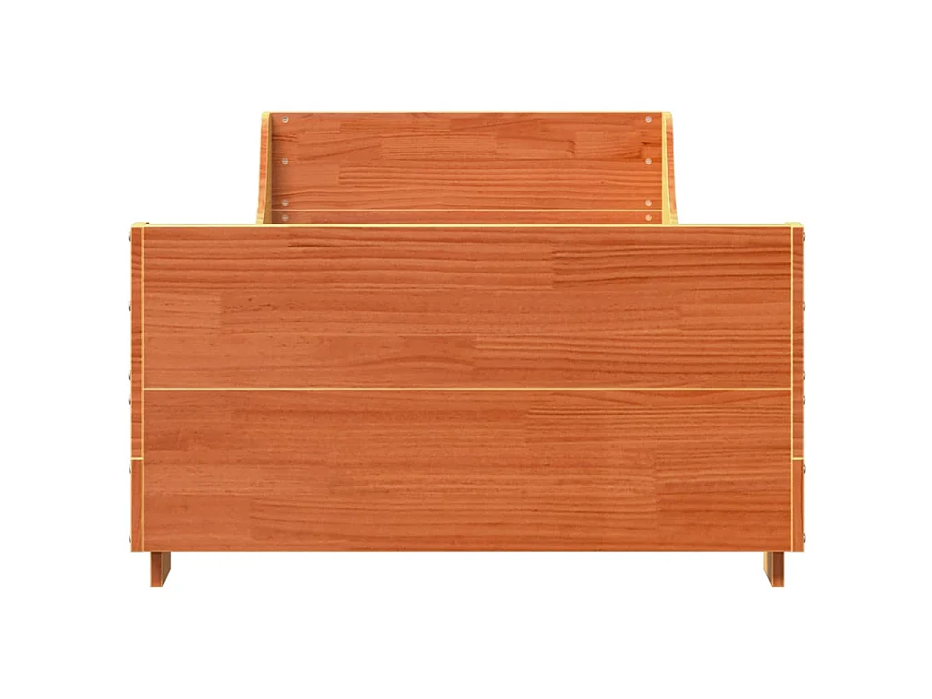 Cama sem colchão 90x200 cm pinho maciço castanho-mel