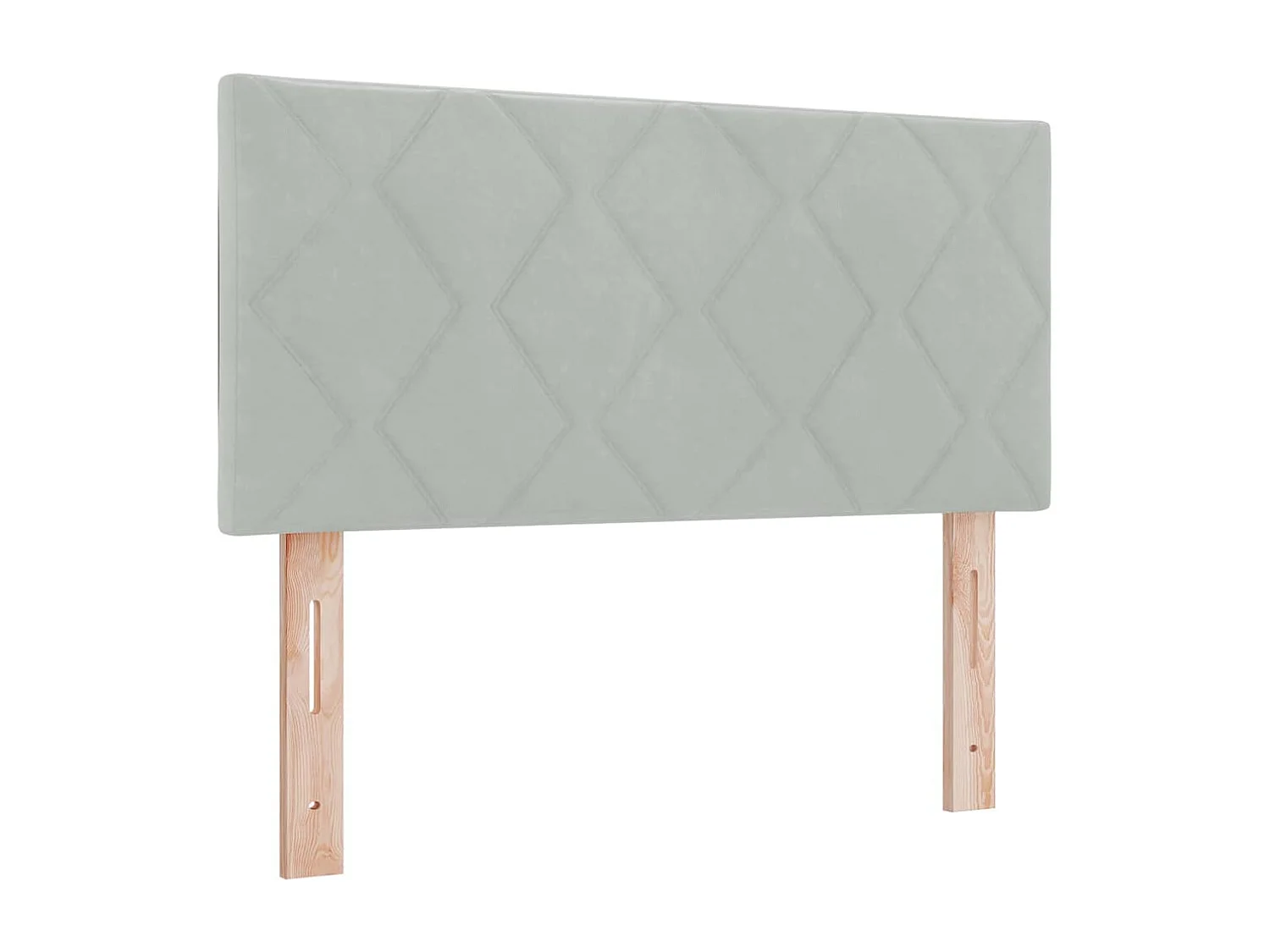 Boxspringbed met hoofdeinde Lichtgrijs 90 x 190 cm Fluweel