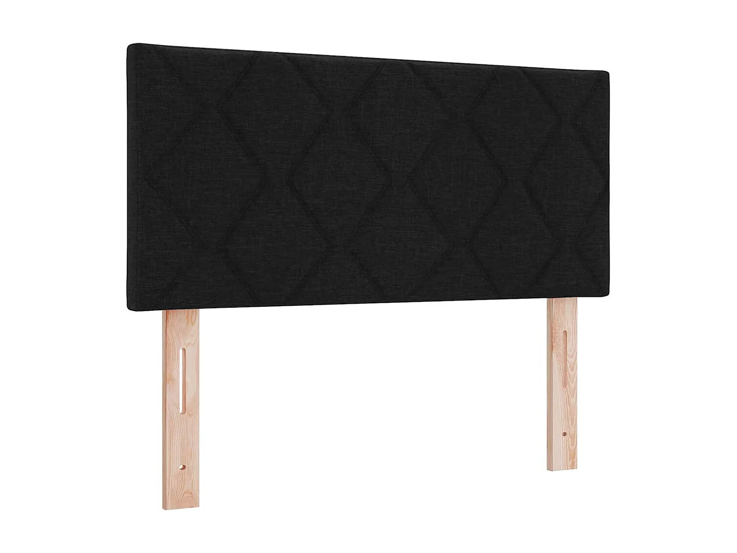 Boxspringbett mit Kissen mit Kopfteil Schwarz 90 x 200 cm Stoff