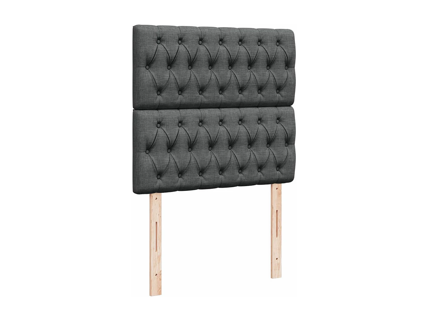 Cama com molas/colchão 90x200 cm tecido cinzento-escuro