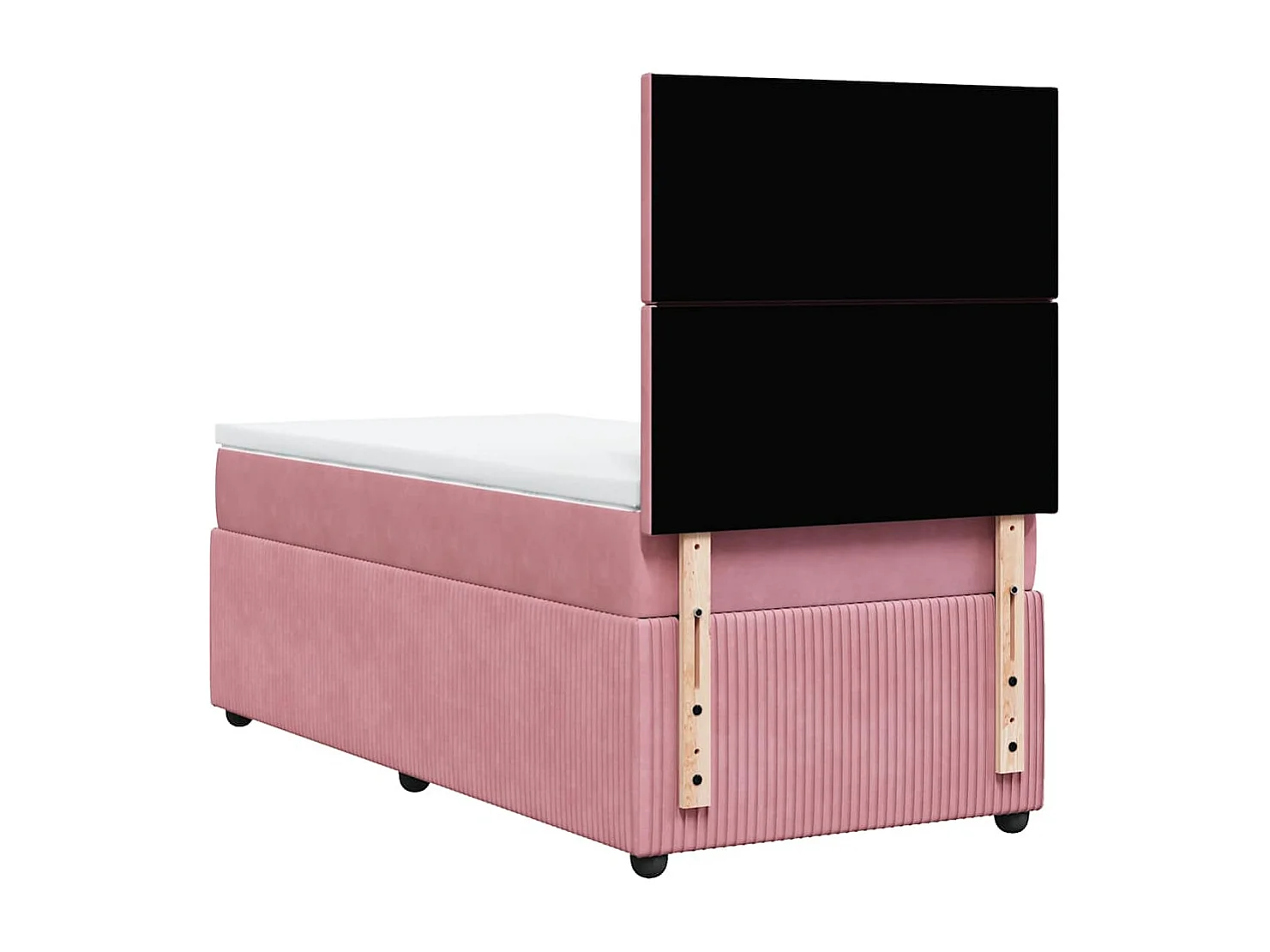 Sommier à lattes de lit avec matelas Rose 90x200 cm Velours