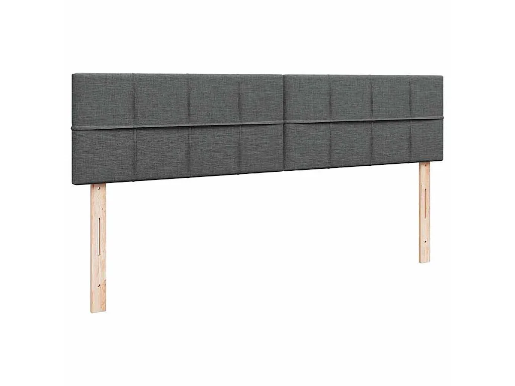 Ottoman bed met matrassen 180x200cm stof donkergrijs