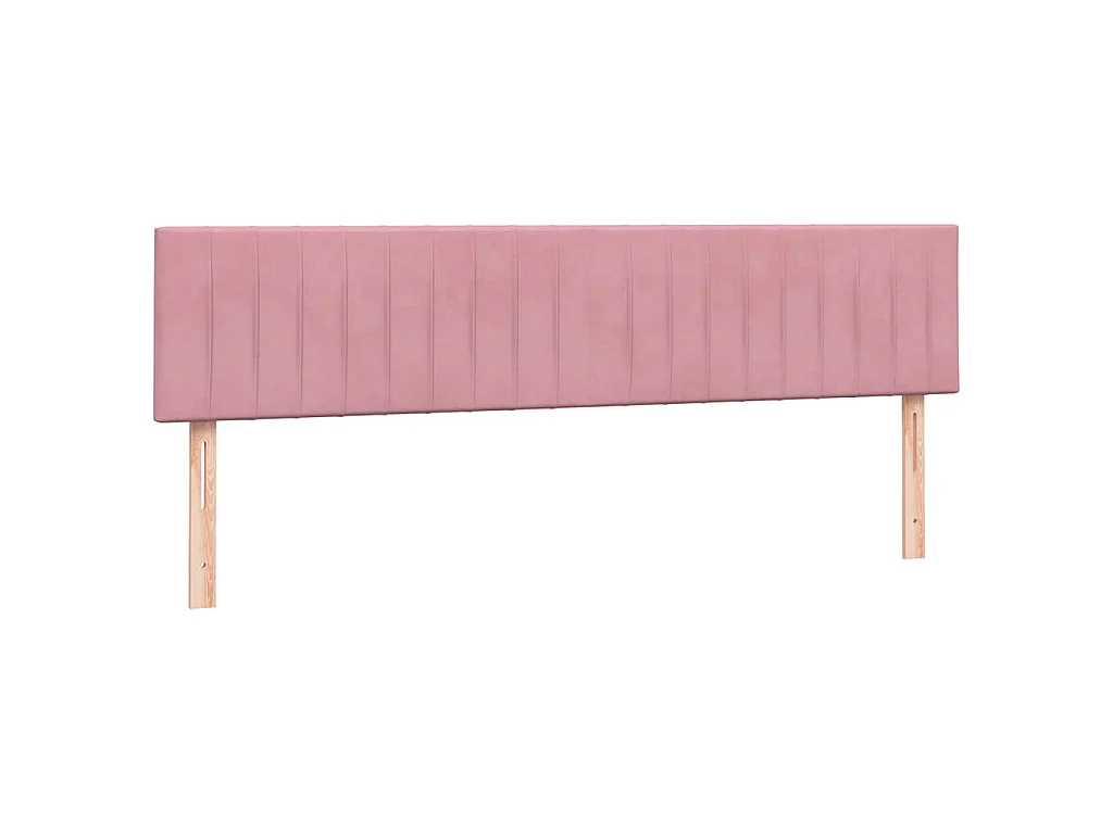 Boxspringbett mit Matratzen Rosa 180x210 cm Samt