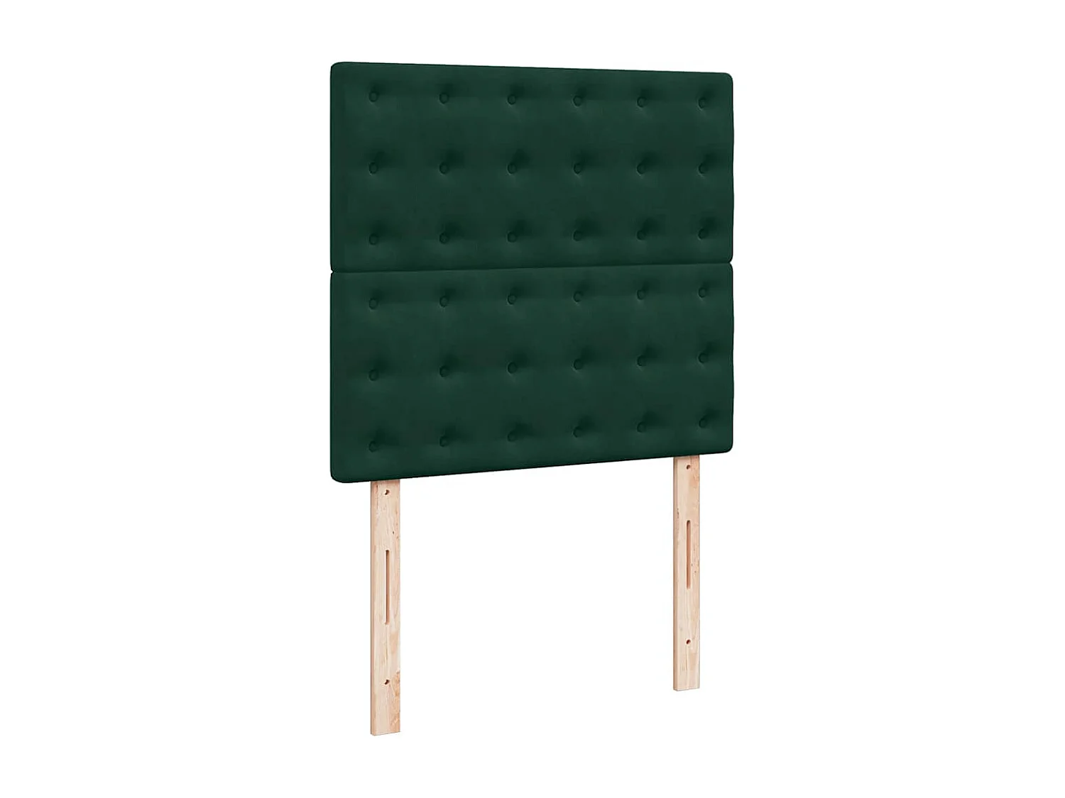 Cama box spring con colchón terciopelo verde oscuro 90x190 cm