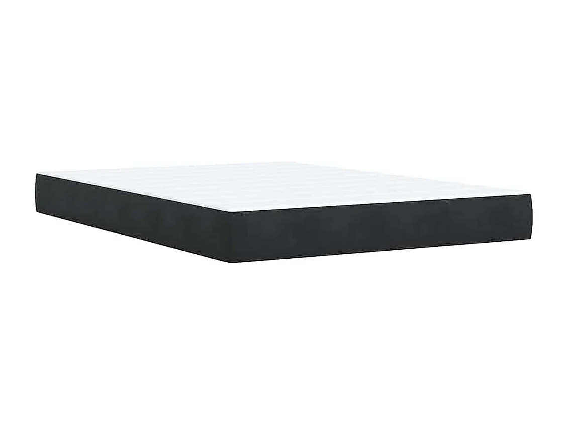 Boxspring met matras fluweel zwart 140x190 cm
