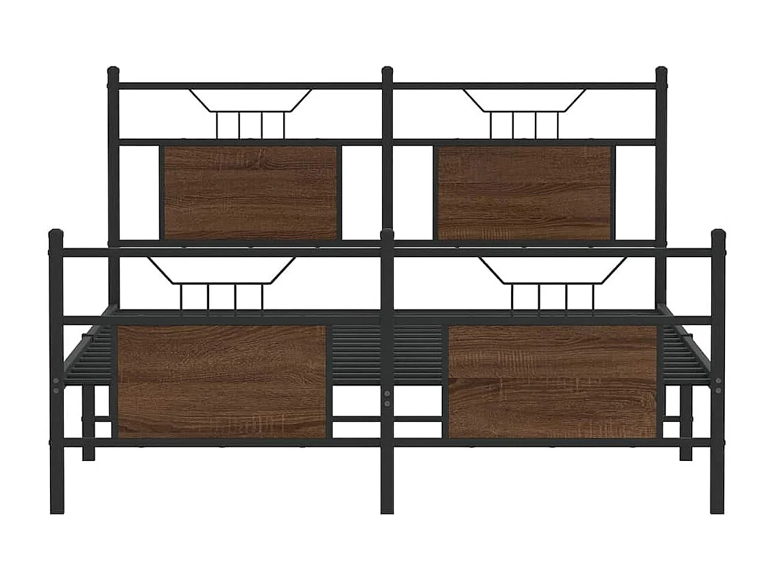 Cadre de lit sans matelas chêne marron 140x200 cm