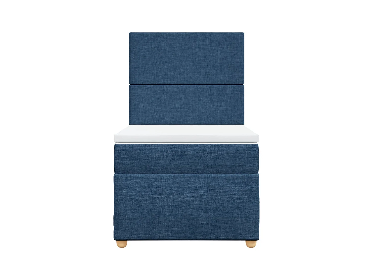 Boxspringbett mit Matratze Blau 90x200 cm Stoff