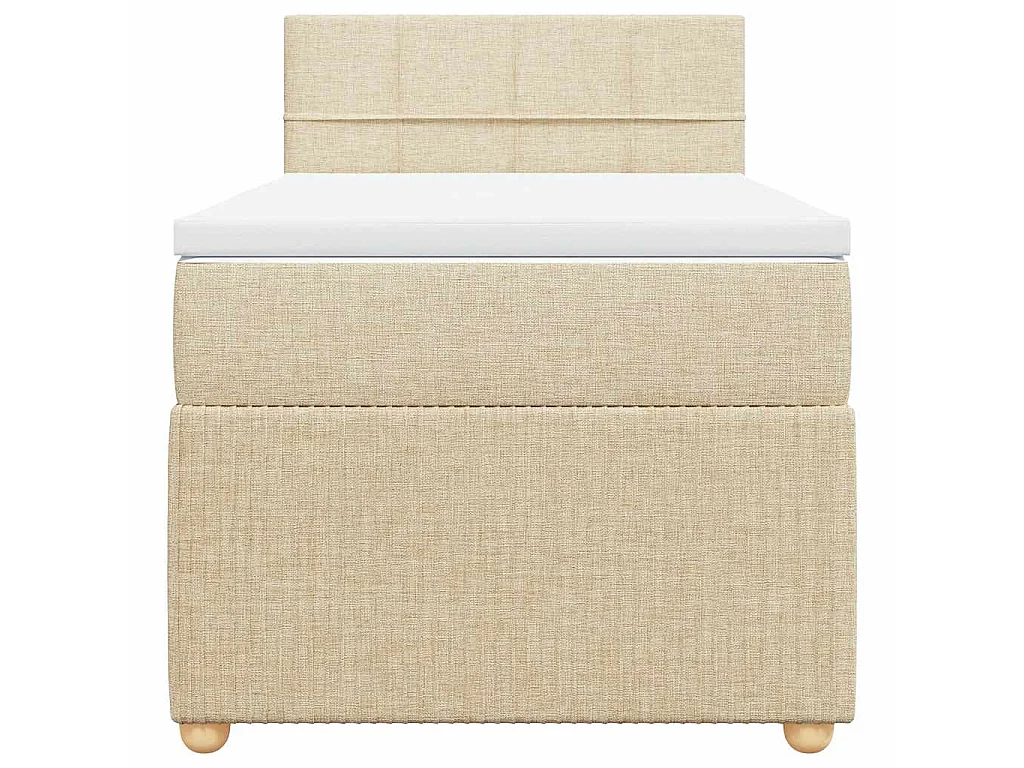 Giroletto a Molle con Materasso Crema 90x200 cm inTessuto