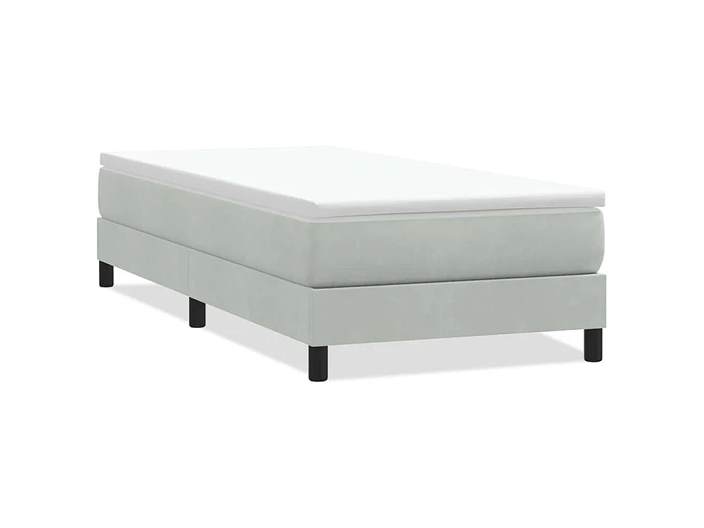 Sommier à lattes de lit sans matelas gris clair 90x220 cm