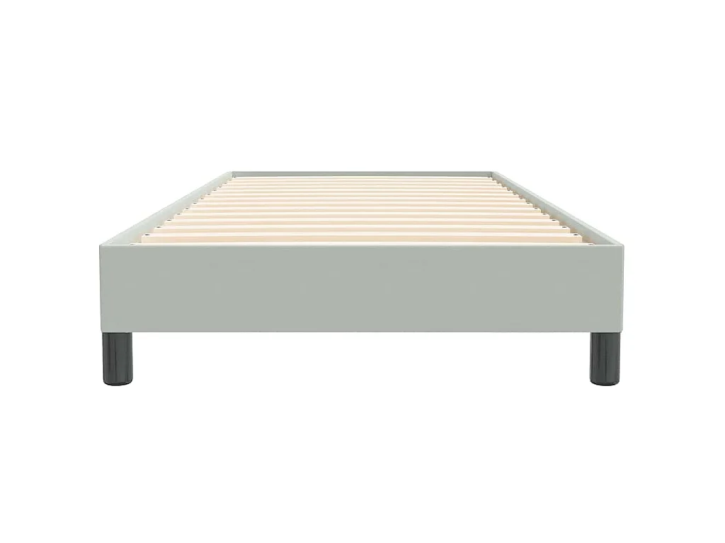 Sommier à lattes de lit sans matelas gris clair 90x220 cm